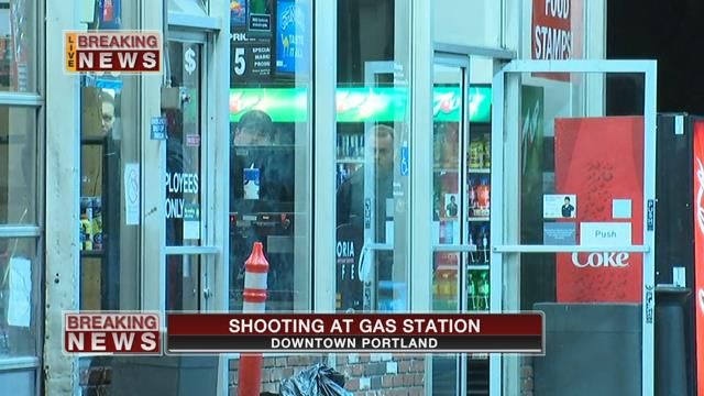 Officers respond to shooting near gas station in downtown Portland