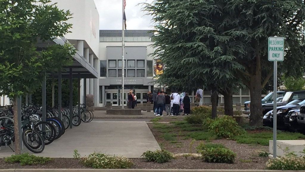 Forest Grove Hs Students Stage Walkout Over Build A Wall Banner