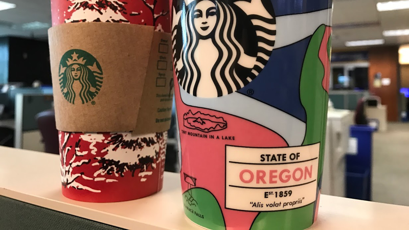 Oops! Starbucks cup design mislabels famous Oregon waterfall