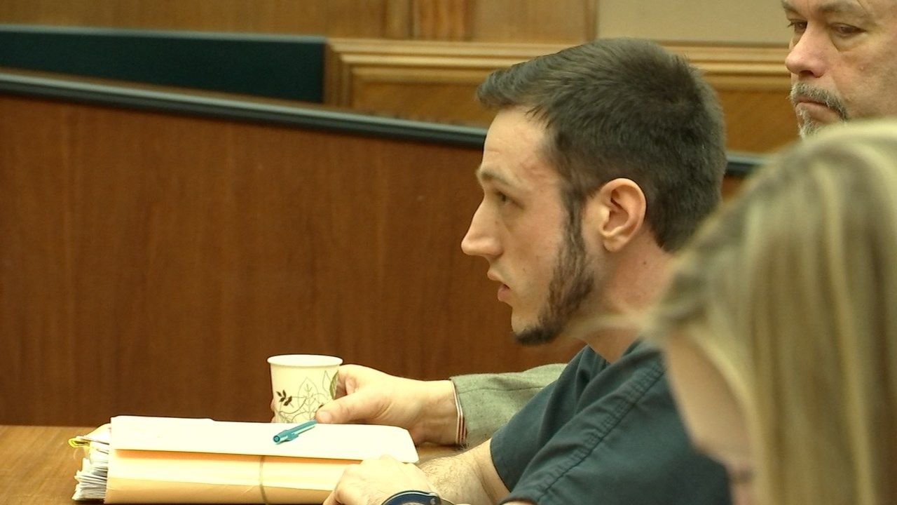 Treven Perry in court on Tuesday. (KPTV)