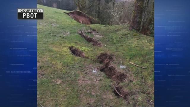 Crews keeping eye on hillside, West Burnside closed through Tuesday