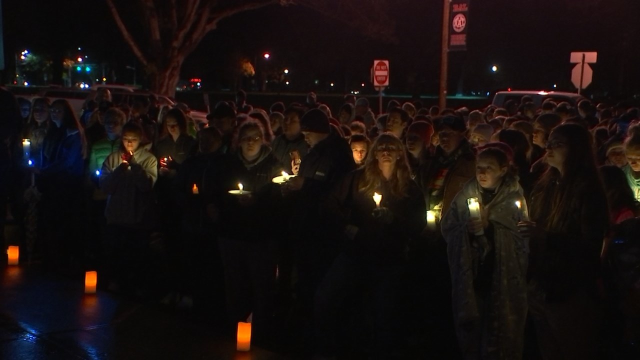 Family, friends hold vigil for Longview teen killed in crash with log truck