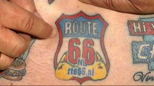 Man 39s 103 tattoos help tell tales of Route 66